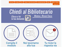 Tablet Screenshot of chiedialbibliotecario.unimore.it