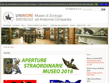 Tablet Screenshot of museozoologia.unimore.it