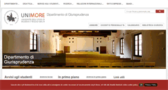 Desktop Screenshot of giurisprudenza.unimore.it