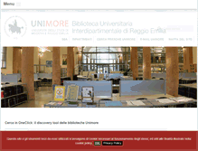 Tablet Screenshot of biblioreggio.unimore.it