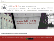 Tablet Screenshot of biblioingegneria.unimore.it
